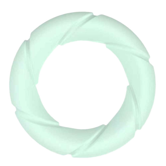 White Silicone Cock Ring – Spiral Texture