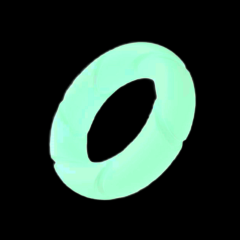 White Silicone Cock Ring – Spiral Texture