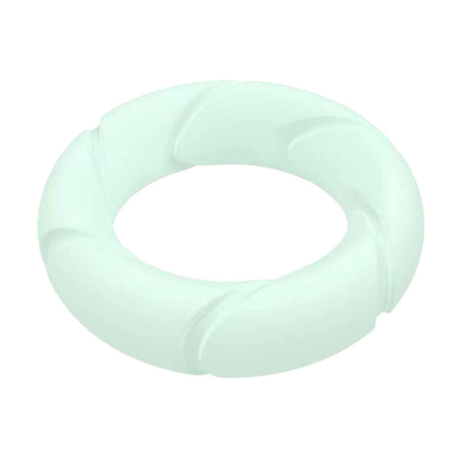 White Silicone Cock Ring – Spiral Texture