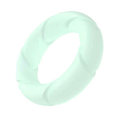 White Silicone Cock Ring – Spiral Texture