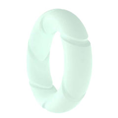White Silicone Cock Ring – Spiral Texture