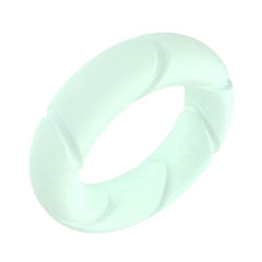 White Silicone Cock Ring – Spiral Texture