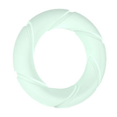 White Silicone Cock Ring – Spiral Texture