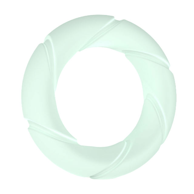 White Silicone Cock Ring – Spiral Texture