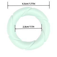 White Silicone Cock Ring – Spiral Texture