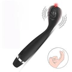 10-Mode Black Plug-In Rechargeable Waterproof Silicone G-Spot Vibrator