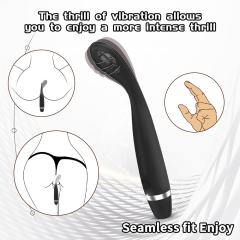 10-Mode Black Plug-In Rechargeable Waterproof Silicone G-Spot Vibrator