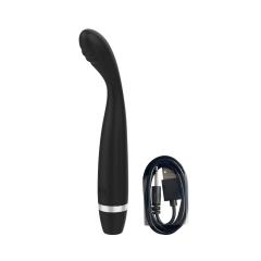 10-Mode Black Plug-In Rechargeable Waterproof Silicone G-Spot Vibrator