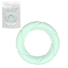 Glow-in-the-Dark Silicone Cock Ring – Spiral Texture