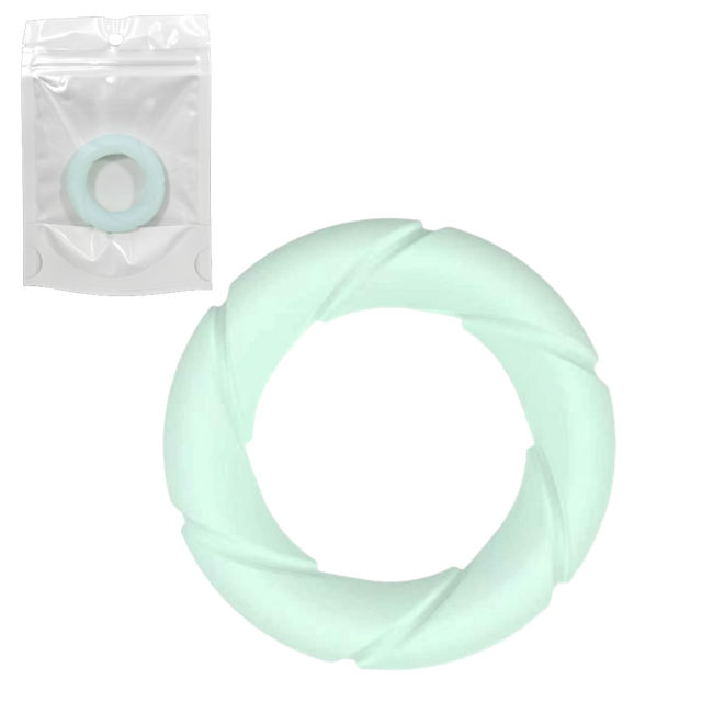 Glow-in-the-Dark Silicone Cock Ring – Spiral Texture