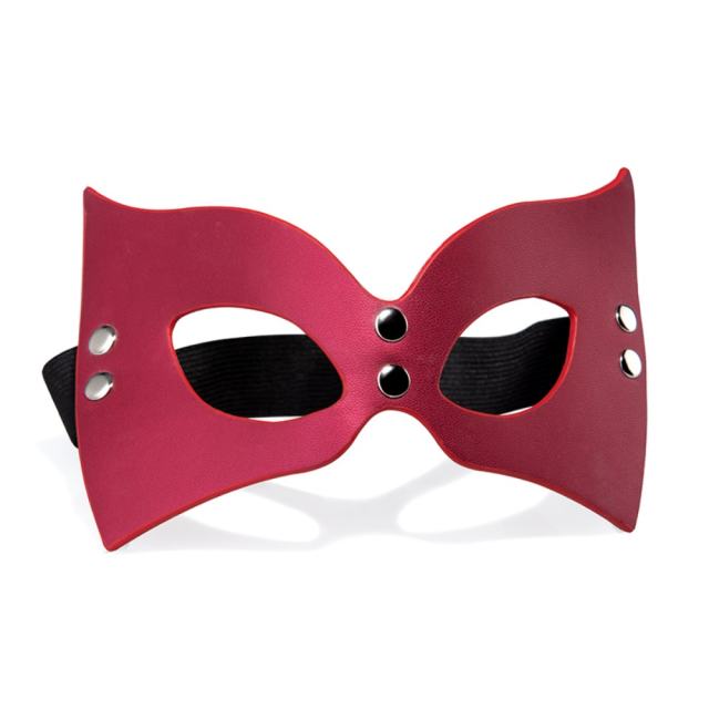 Red + Black PU Cosplay Mask