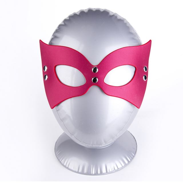 Red + Black PU Cosplay Mask