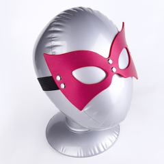 Red + Black PU Cosplay Mask