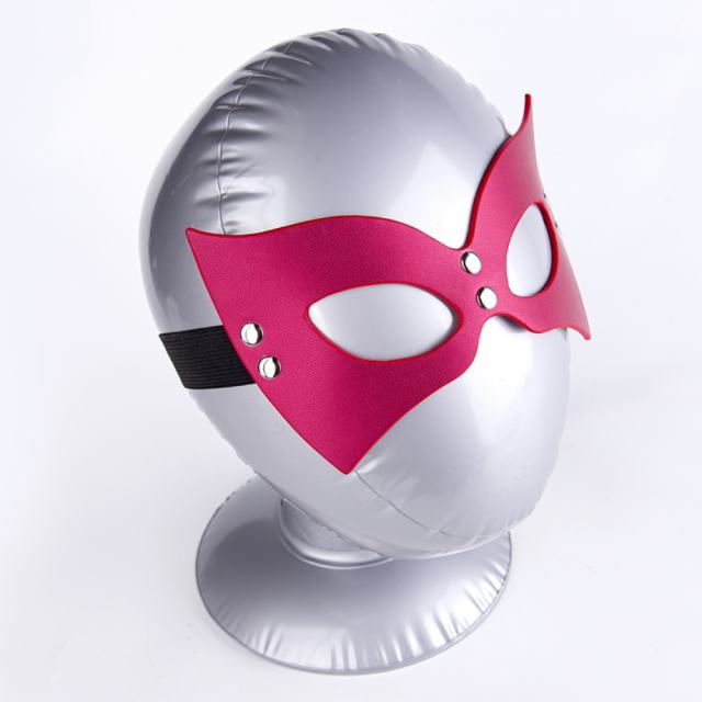 Red + Black PU Cosplay Mask