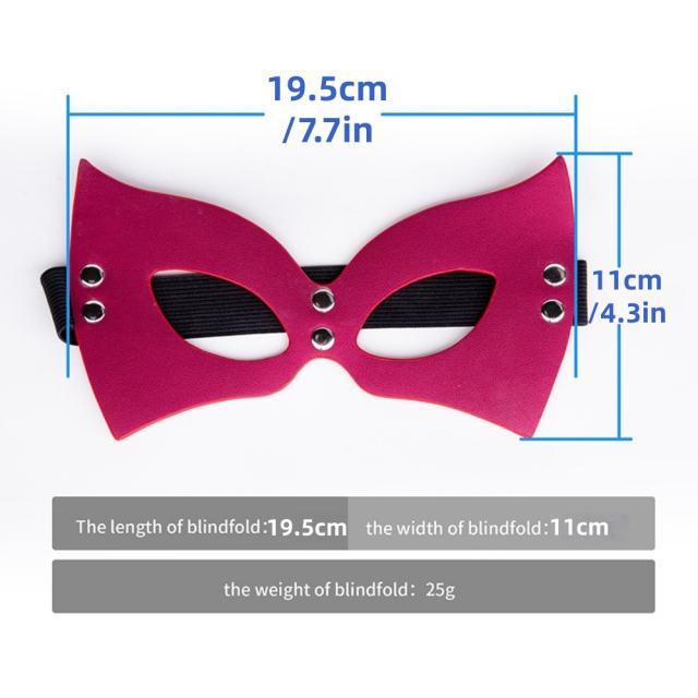 Red + Black PU Cosplay Mask