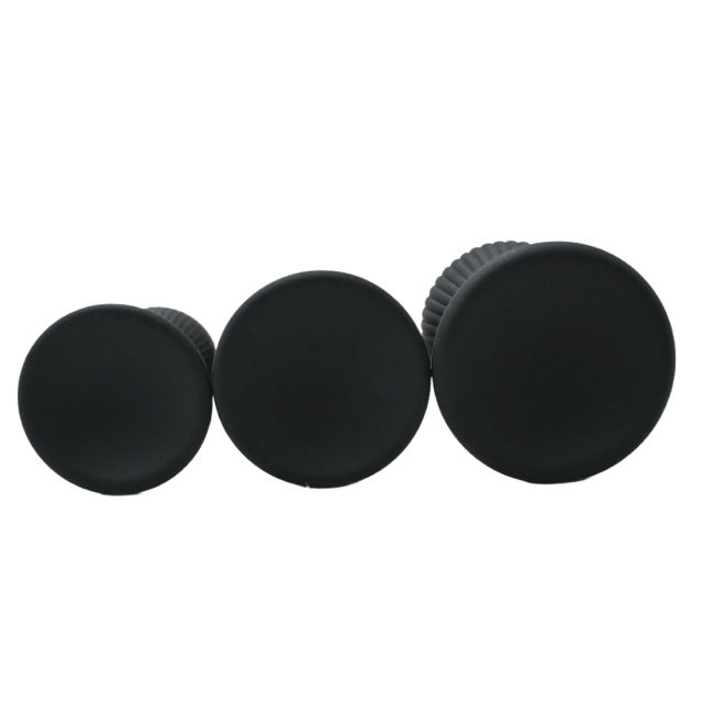 Ribbed Texture Black Silicone Anal Plug Training Kit (3 Sizes)