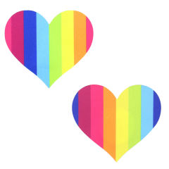 Pretty Pasties – Pride Heart Rainbow Nipple Covers (Pair)