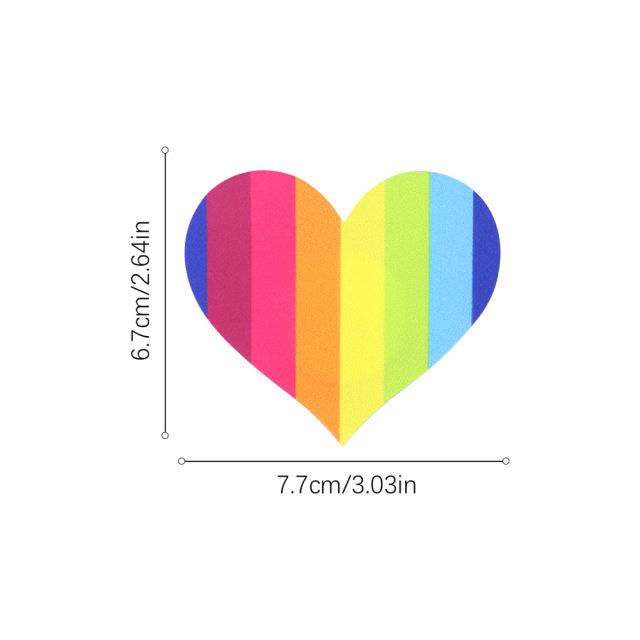Pretty Pasties – Pride Heart Rainbow Nipple Covers (Pair)