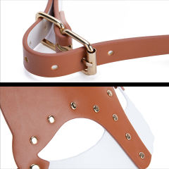 Brown + White PU Fox Cosplay Mask