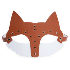 Brown + White PU Fox Cosplay Mask