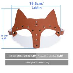 Brown + White PU Fox Cosplay Mask