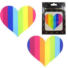 Pretty Pasties – Pride Heart Rainbow Nipple Covers (Pair)