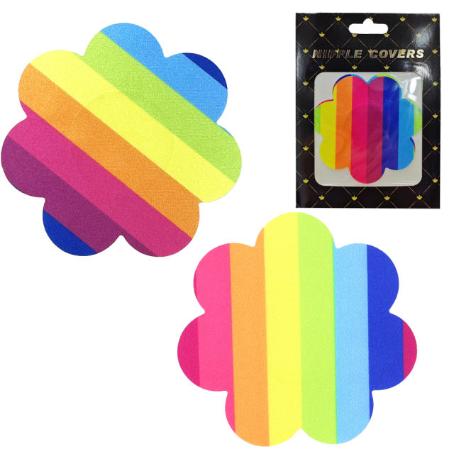 Pretty Pasties – Pride Flower Rainbow Nipple Covers (Pair)