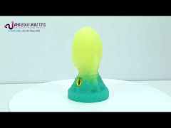 Glow-in-the-Dark One-Eyed Yellow and Green Fantasy Silicone Anal Plug