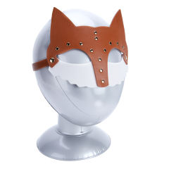 Brown + White PU Fox Cosplay Mask