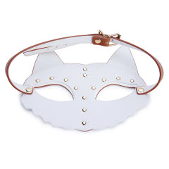 Brown + White PU Fox Cosplay Mask