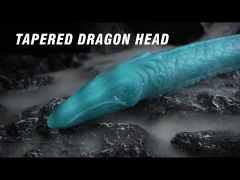 17.73'' Multicolor Extra-Long Glow-in-the-Dark Silicone Dildo