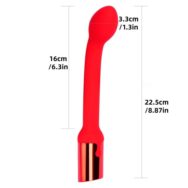 9.06 Inch 10-Mode Waterproof Rechargeable Red G-Spot Vibrator