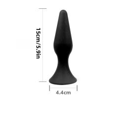 Black Silicone Anal Plug Training Set (3 Sizes) – Tapered Design and Flared Safety Base
