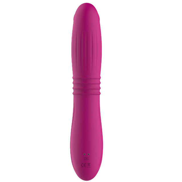 8.67 Inch 8-Mode Waterproof Rechargeable Magenta Inflatable Thrusting Silicone Rabbit Vibrator with Dual Stimulation