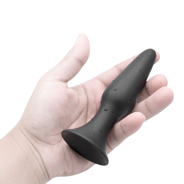 Black Silicone Anal Plug Training Set (3 Sizes) – Tapered Design and Flared Safety Base