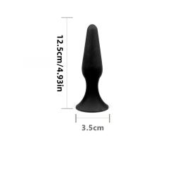 Black Silicone Anal Plug Training Set (3 Sizes) – Tapered Design and Flared Safety Base