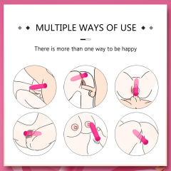 3.43 Inch 7-Mode Waterproof Rechargeable Magenta Silicone Vibrator