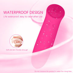 3.43 Inch 7-Mode Waterproof Rechargeable Magenta Silicone Vibrator