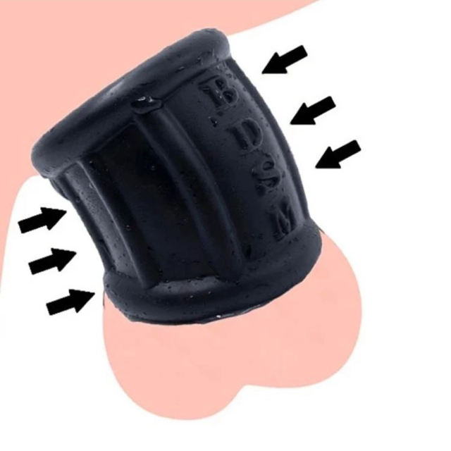 2.25'' Black Thick Silicone Cock Ring - Stretchy & Durable