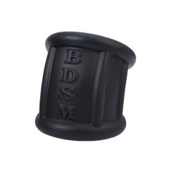 2.25'' Black Thick Silicone Cock Ring - Stretchy & Durable