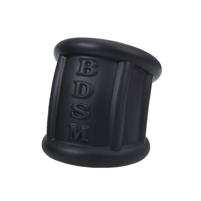 2.25'' Black Thick Silicone Cock Ring - Stretchy & Durable