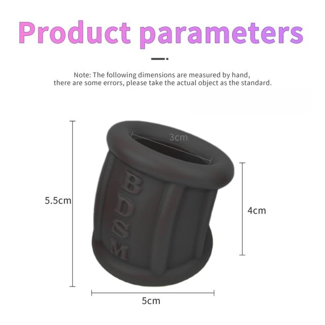 2.25'' Black Thick Silicone Cock Ring - Stretchy & Durable