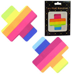 Pretty Pasties – Pride Cross Rainbow Nipple Covers (Pair)