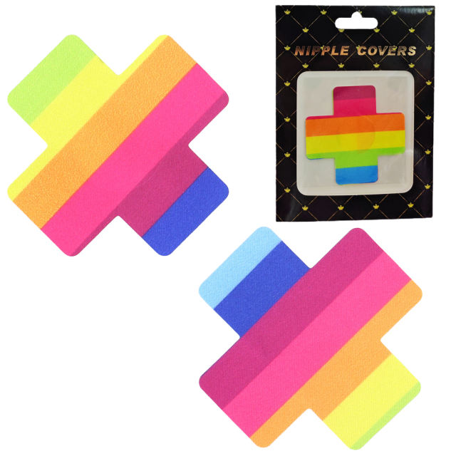 Pretty Pasties – Pride Cross Rainbow Nipple Covers (Pair)