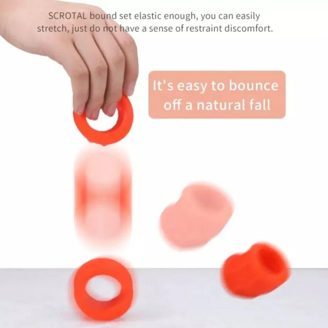 2.25'' Red Thick Silicone Cock Ring - Stretchy & Durable