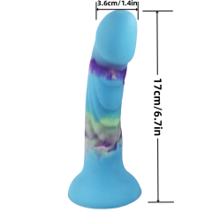 6.70'' Multicolor Silicone Dildo – Strap-On Ready and Harness-Compatible