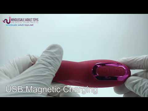 Customizable  8.67 Inch 8-Mode Waterproof Rechargeable Magenta Inflatable Thrusting Silicone Rabbit Vibrator with Dual Stimulation