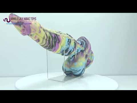 Customizable  11.03'' One-Eyed Multicolor Monster Silicone Dildo