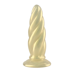 5.71'' Pearl Gold Spiral TPE Dildo – Strap-On Compatible