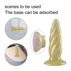 5.71'' Pearl Gold Spiral TPE Dildo – Strap-On Compatible